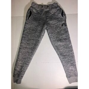 Akademiks Men Medium Gray Fleece Lined Zip Pocket Drawstring‎ Athletic Jogging